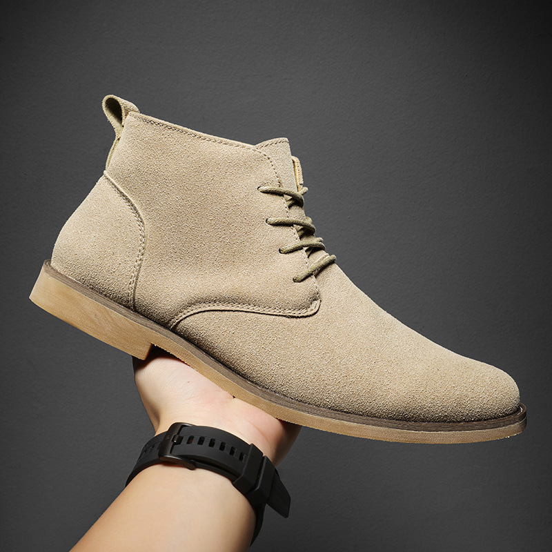 Men Formal Wear With Boots - أحذية تشيلسي بنية اللون على الطراز