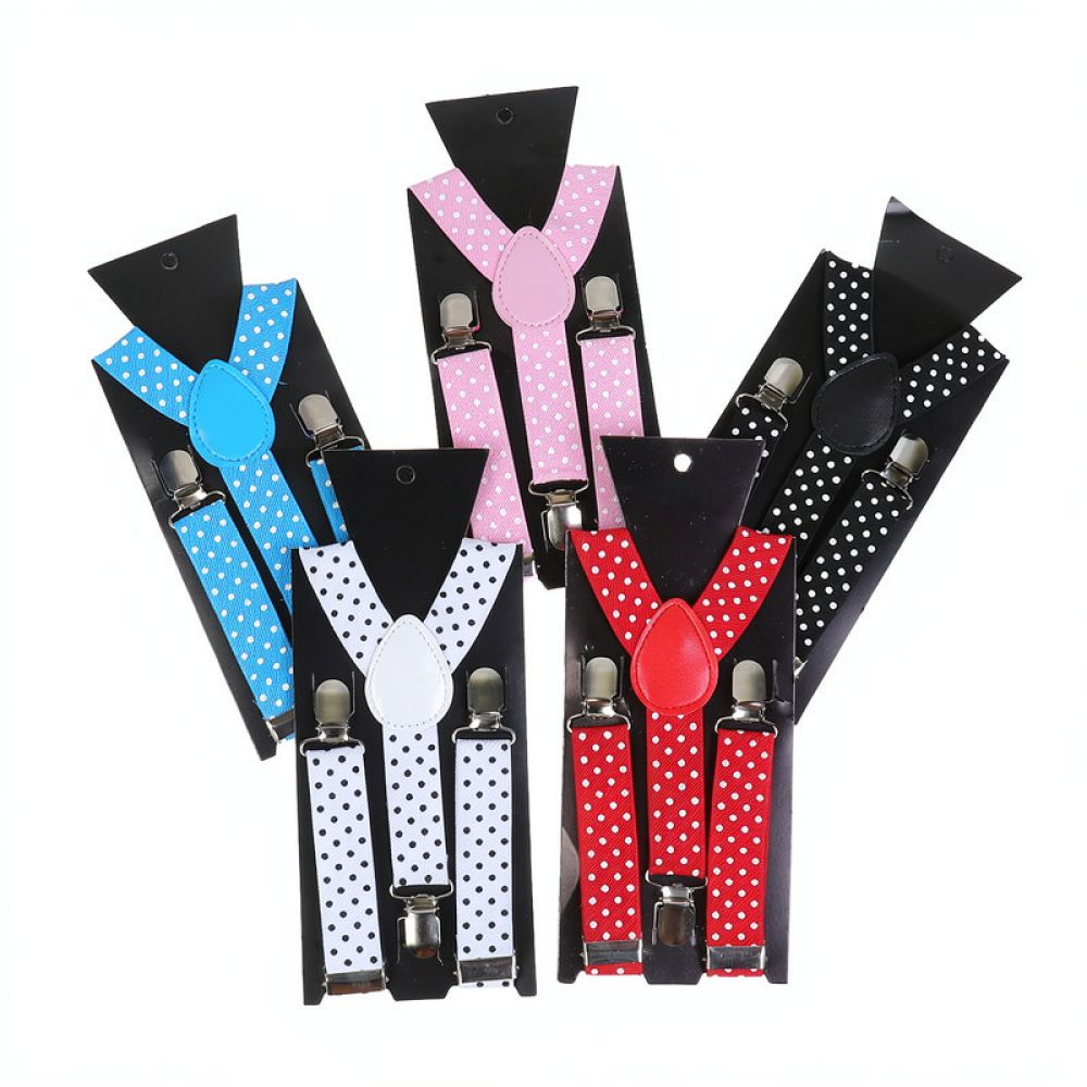 Men'S Formal Wear With Suspenders - حمالات أنيقة بنقشة البولكا دوت، مرنة،
