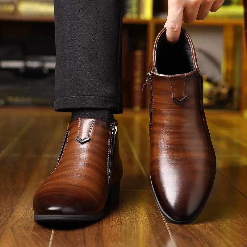 أحذية رجالي فاخرة موضة عالية ا - مراجعة Men Formal Wear With Boots وسعره