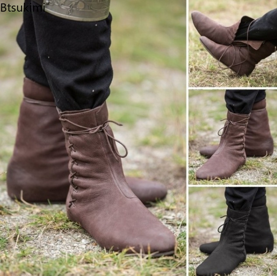 أحذية رجالية بطراز العصور الوس - مراجعة Men Formal Wear With Boots وسعره