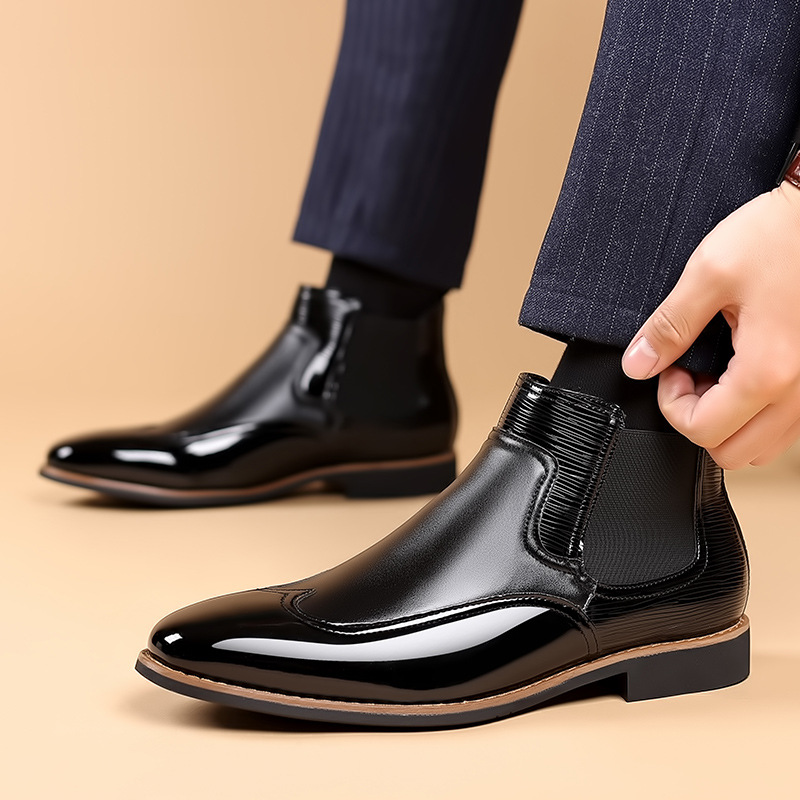 أحذية تشيلسي للرجال الفاخرة ال - مراجعة Men Formal Wear With Boots وسعره